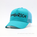 Hurtowa niebieska bawełniana czapka Twill Trucker